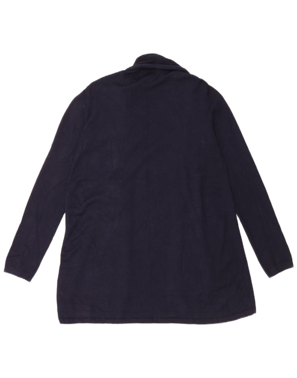Zara Womens Open Cardigan Sweater UK 14 Large Navy Blue