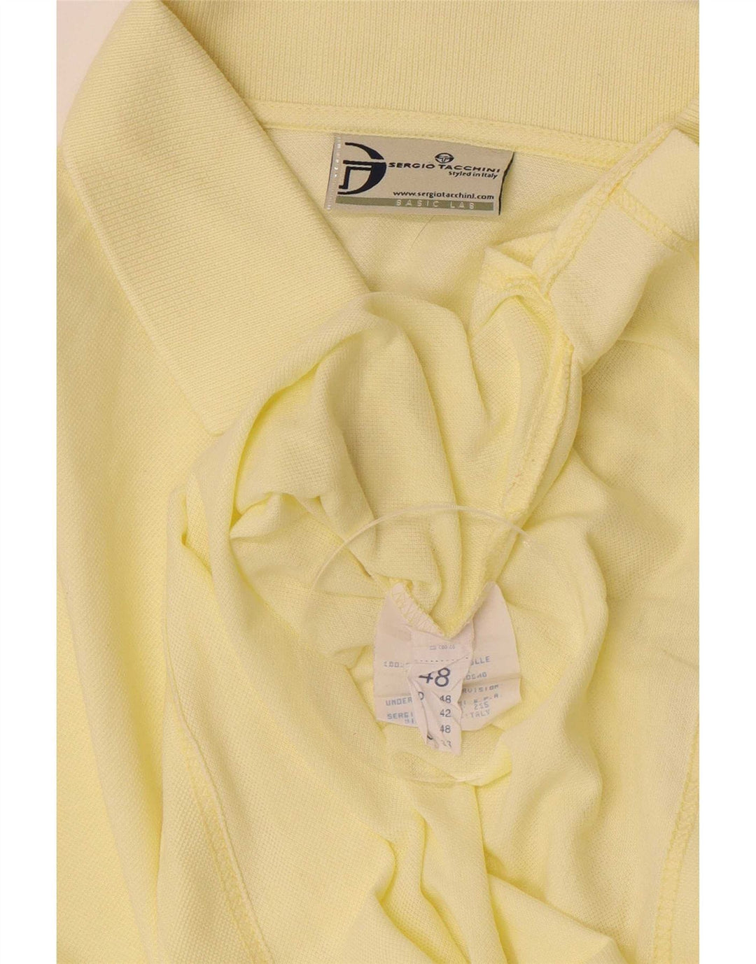Sergio Tacchini Herre poloshirt IT 48 Medium Gul Bomuld