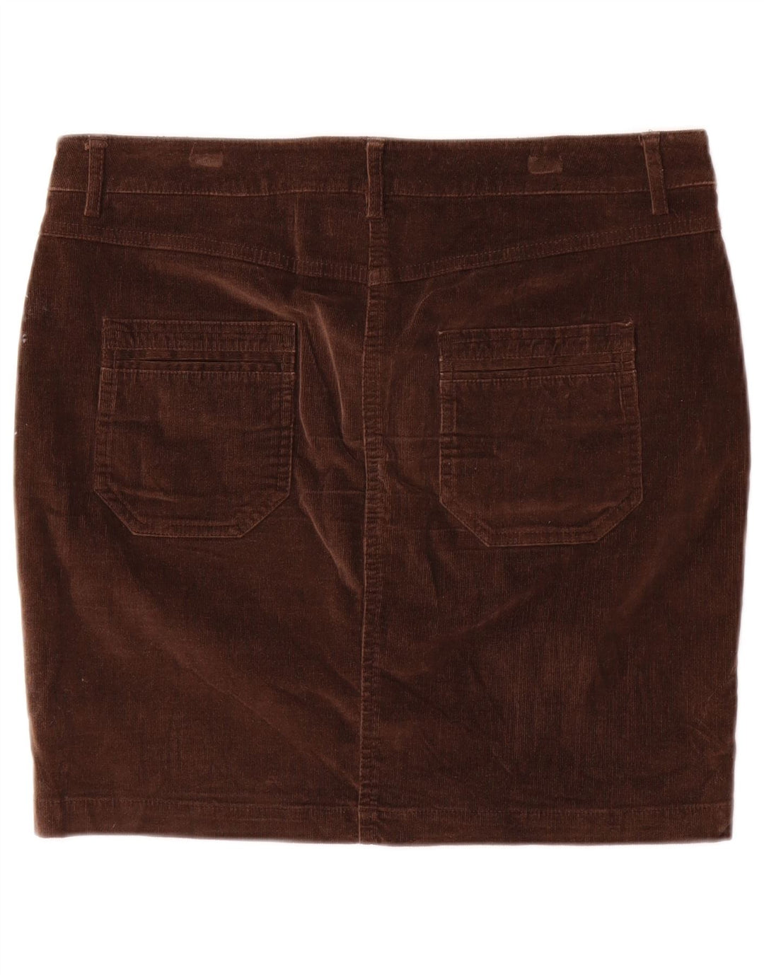 Benetton Dame Mini Corduroy Nederdel IT 44 Medium W32 Brun Bomuld
