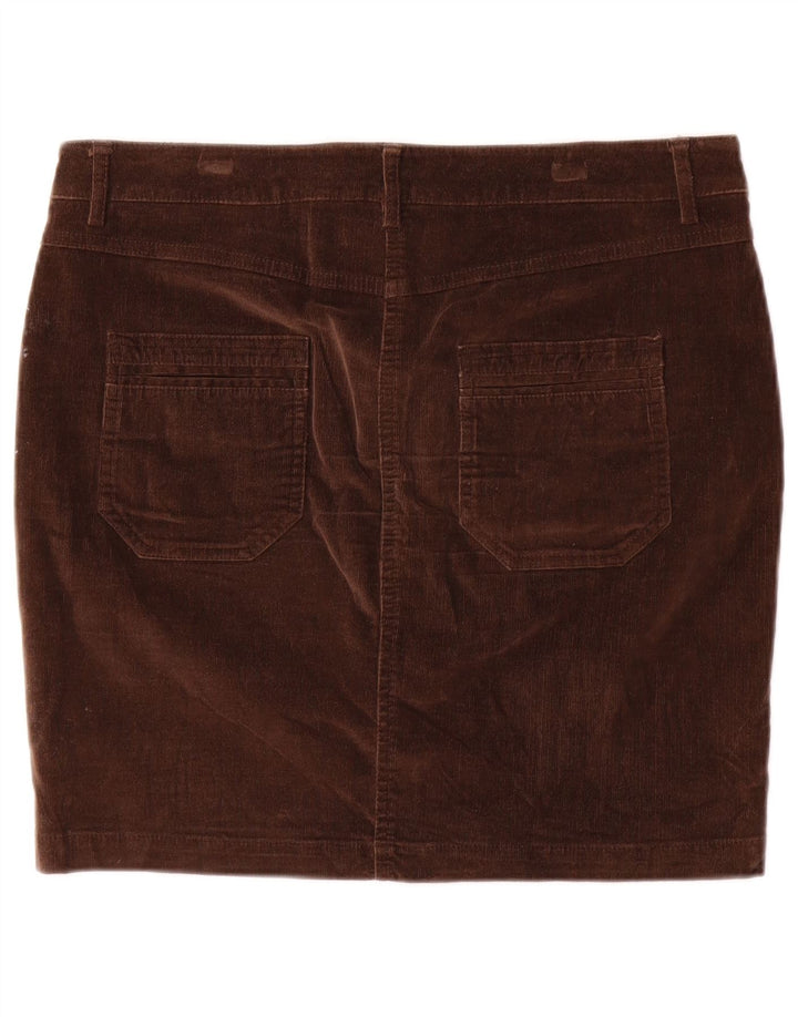 Benetton Dame Mini Corduroy Nederdel IT 44 Medium W32 Brun Bomuld
