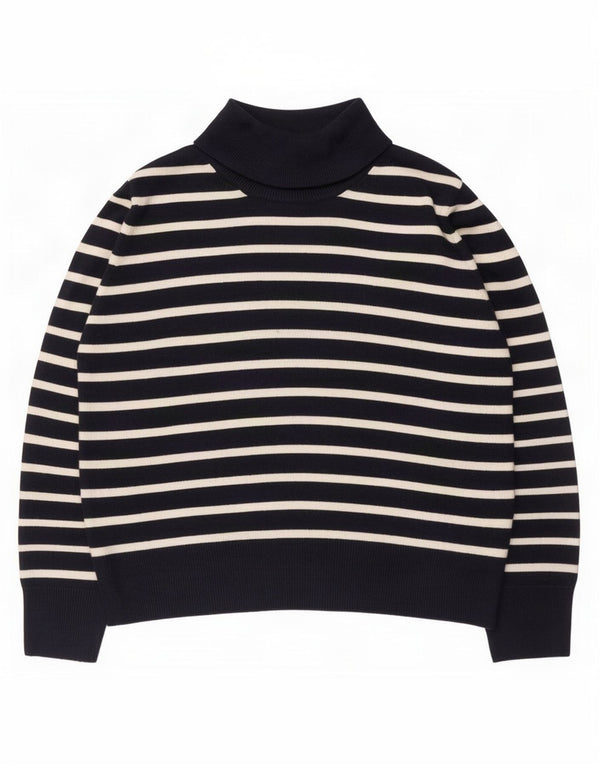Marks & Spencer Dame Turtle Neck Jumper Sweater UK 20 2XL Navy Blue