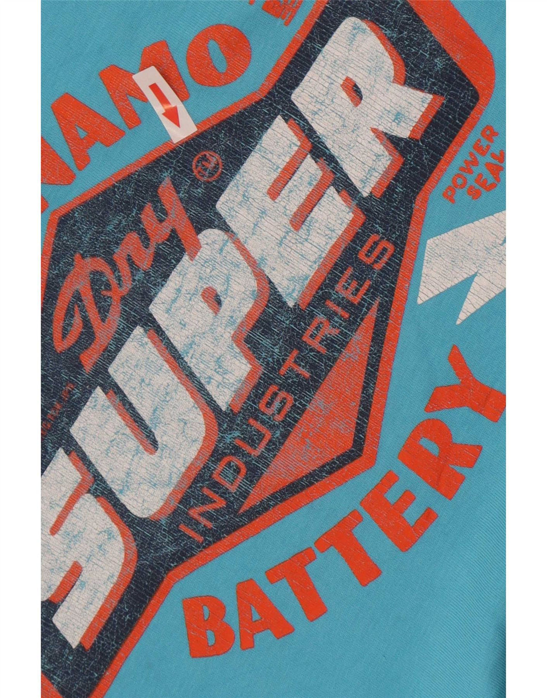 Superdry Herre almindelig grafisk T-shirt top XL blå bomuld
