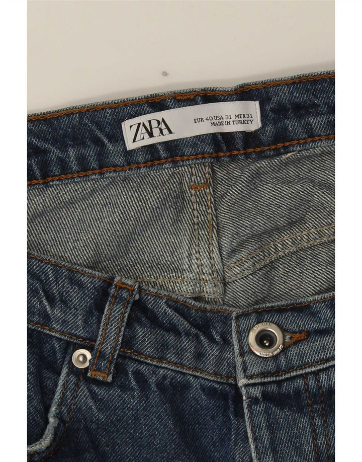 Zara Herre Distressed Cropped Jeans EU 40 Medium W31 L26 Blå