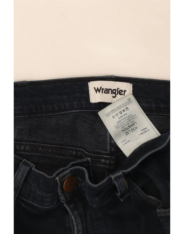 WRANGLER Herre Larston Slim Jeans W32 L29 Marineblå Bomuld