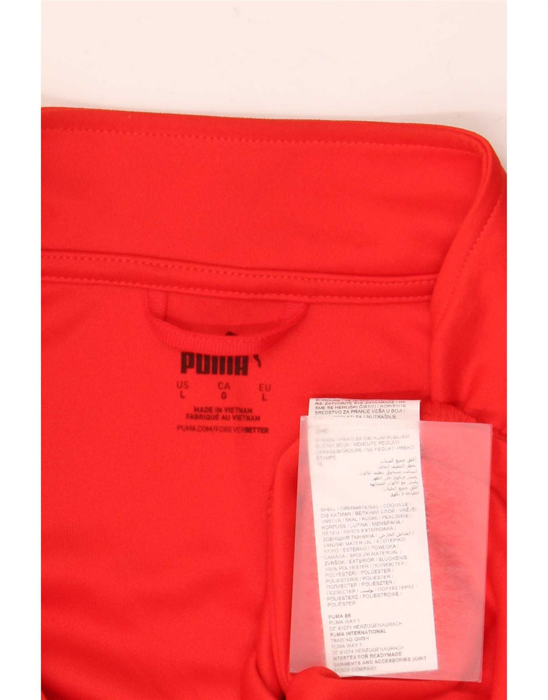 Puma Herre Club Milano Træningsdragt Topjakke Stor Rød Polyester