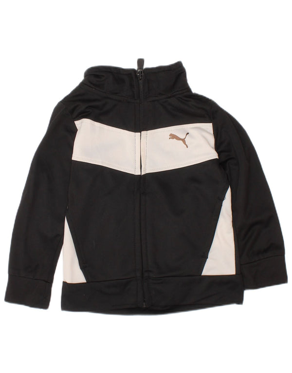 Puma Baby Boys træningsdragt topjakke 9-12 måneder Sort Colourblock Polyester