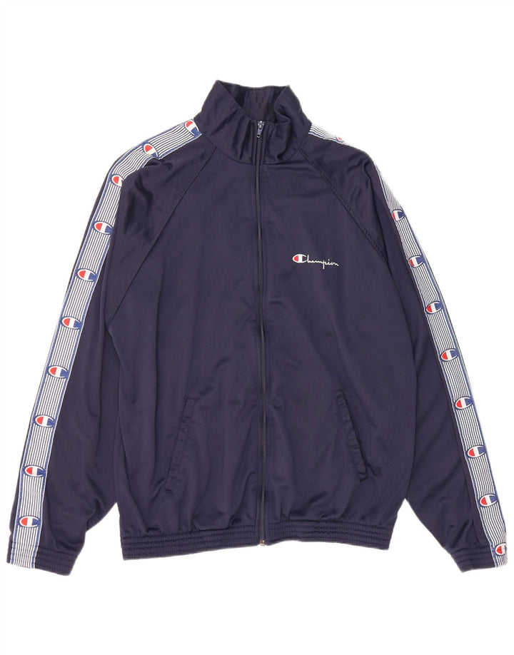 Champion Dame grafisk træningsdragt Topjakke UK 18 XL Navy Blue Polyester