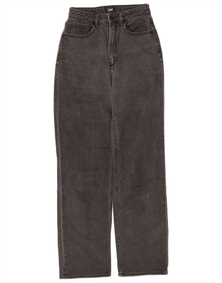 Lee Dame Baggy Højtaljede Straight Jeans US 6 Medium W24 L30 Grå Bomuld