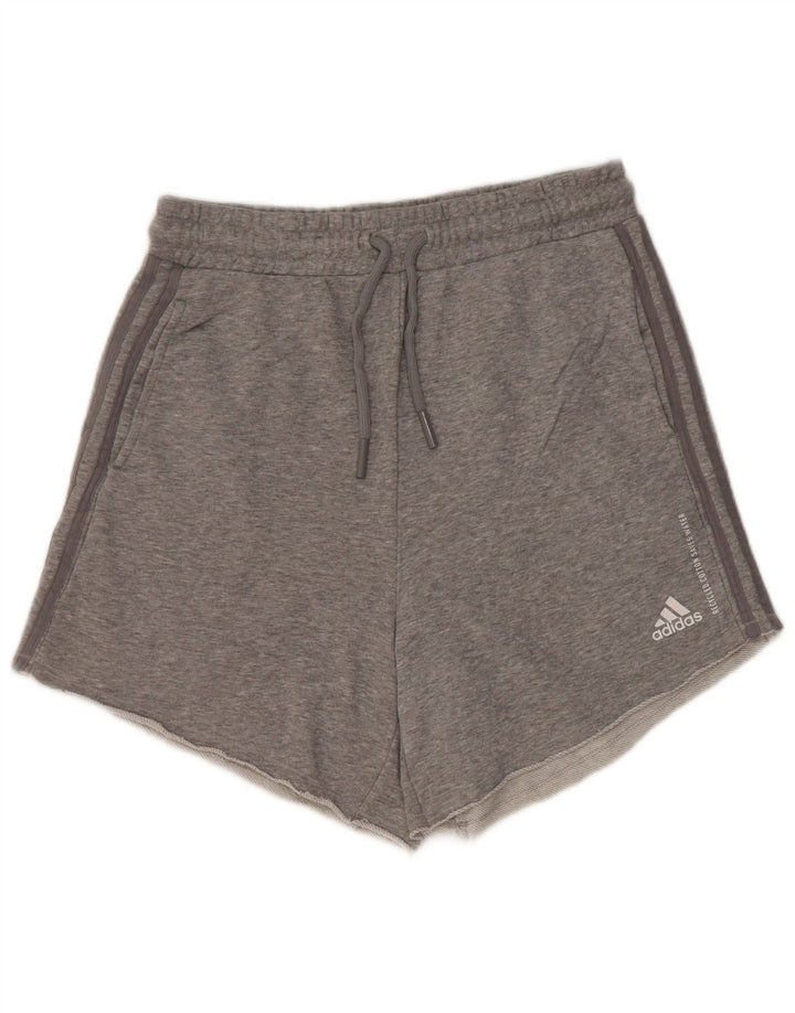 Adidas sportsshorts til kvinder UK 12/14 mellemgrå bomuld