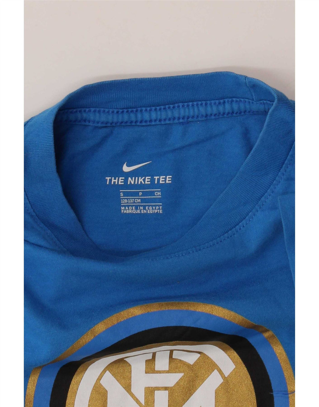 Nike Boys Inter Milan Grafisk T-Shirt Top 8-9 år Lille Blå