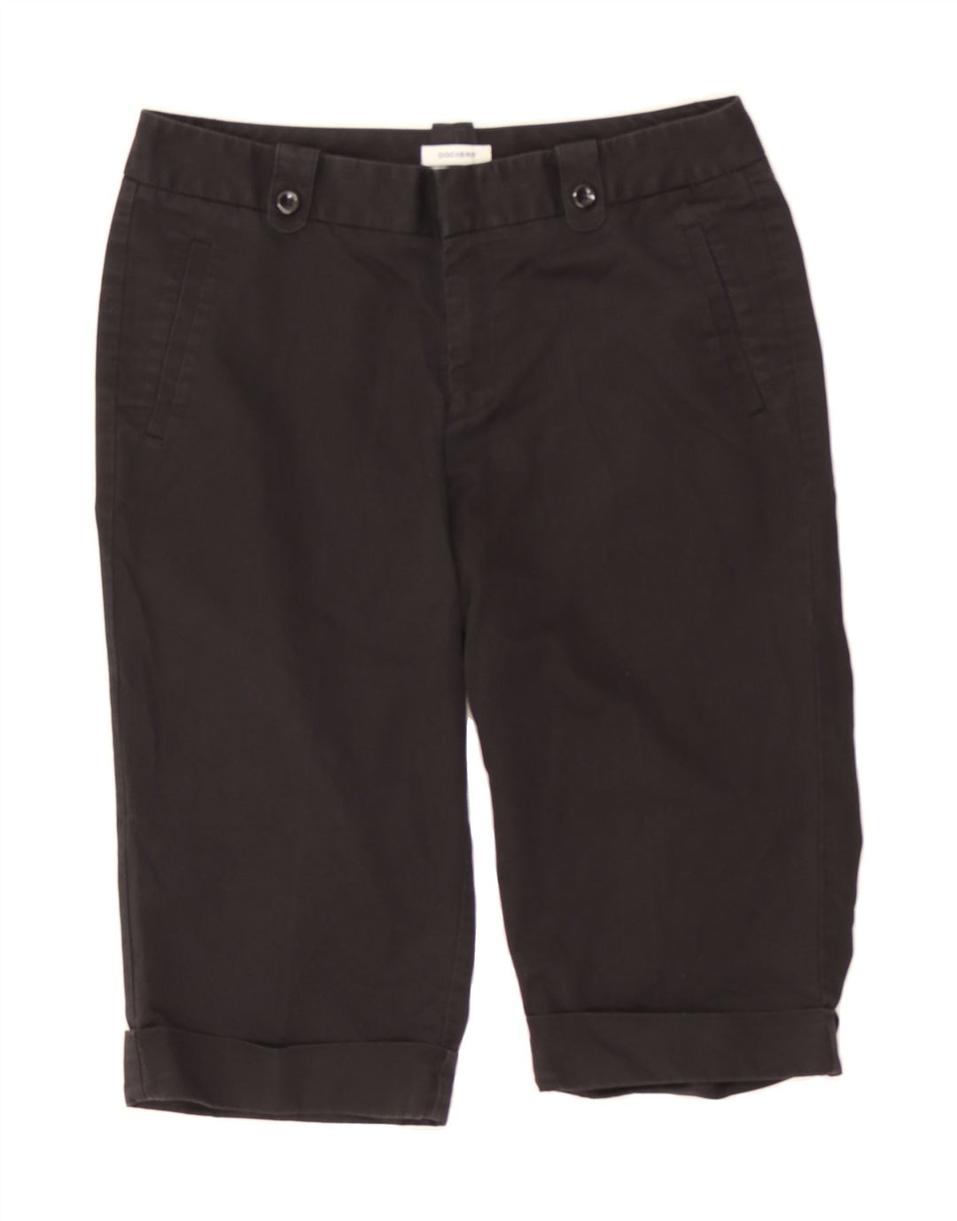 DOCKERS Womens Curvy Mid Rise Bermuda Shorts US 6 Medium W30  Black Cotton Vintage Dockers and Second-Hand Dockers from Messina Hembry 
