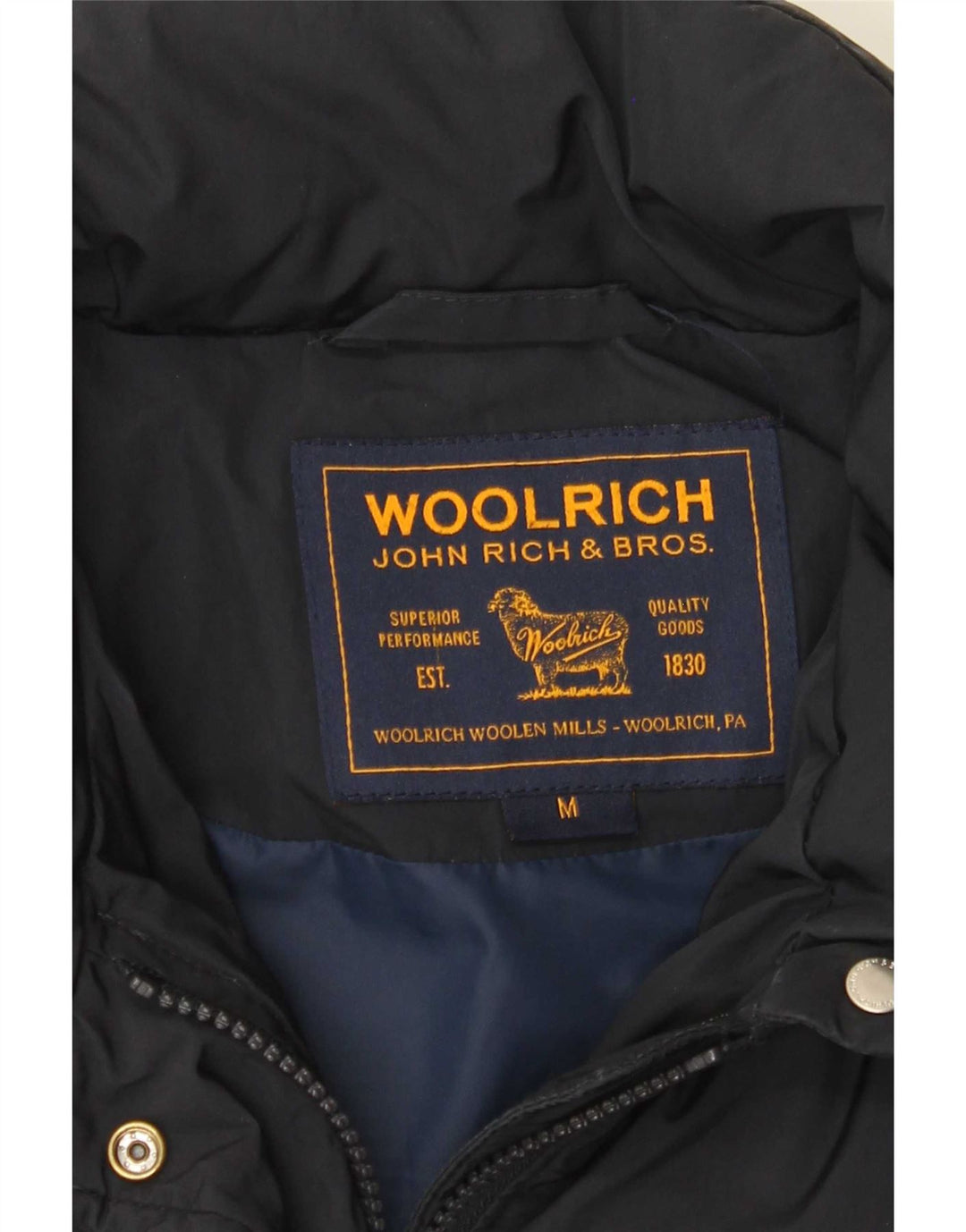 Woolrich Polstret Damejakke UK 12 Medium Navy Blue