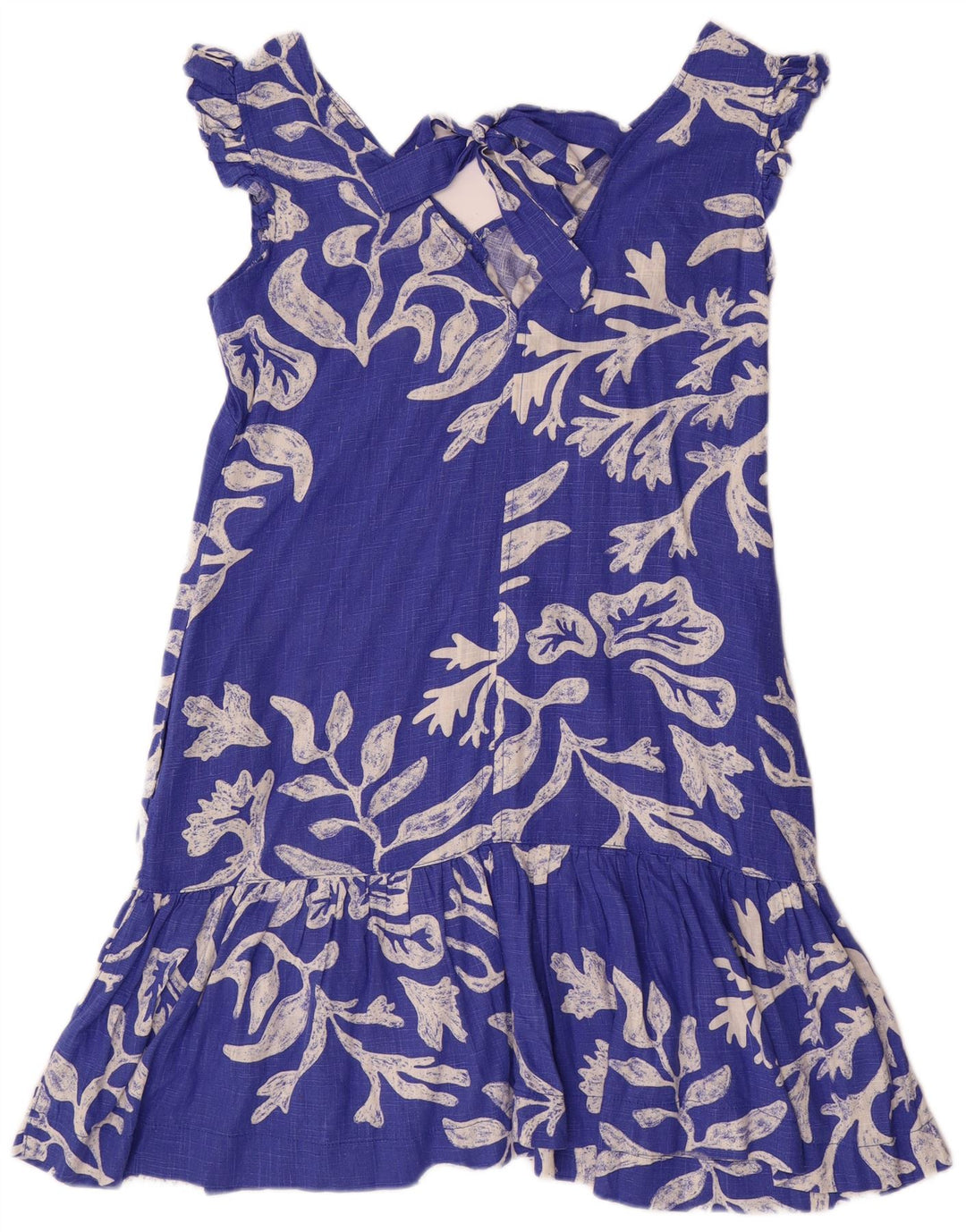 Næste Dame A-Line Kjole UK 10 Small Blue Floral Viscose