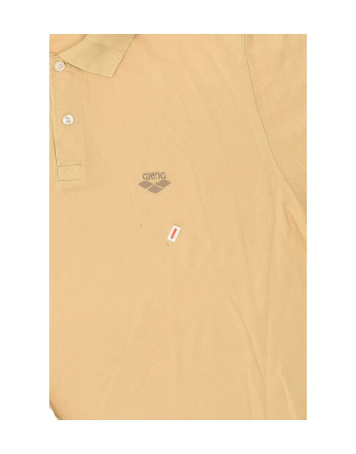 ARENA Mens Polo Shirt 2XL Beige | Vintage Arena | Thrift | Second-Hand Arena | Used Clothing | Messina Hembry 