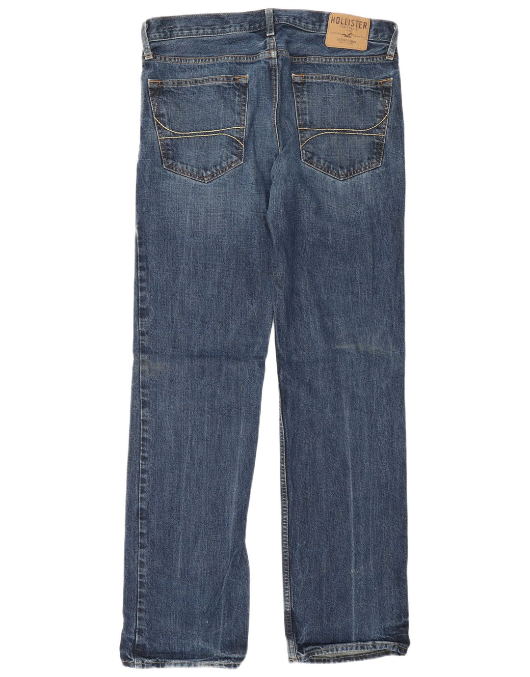 HOLLISTER Straight jeans til mænd W34 L34 blå bomuld