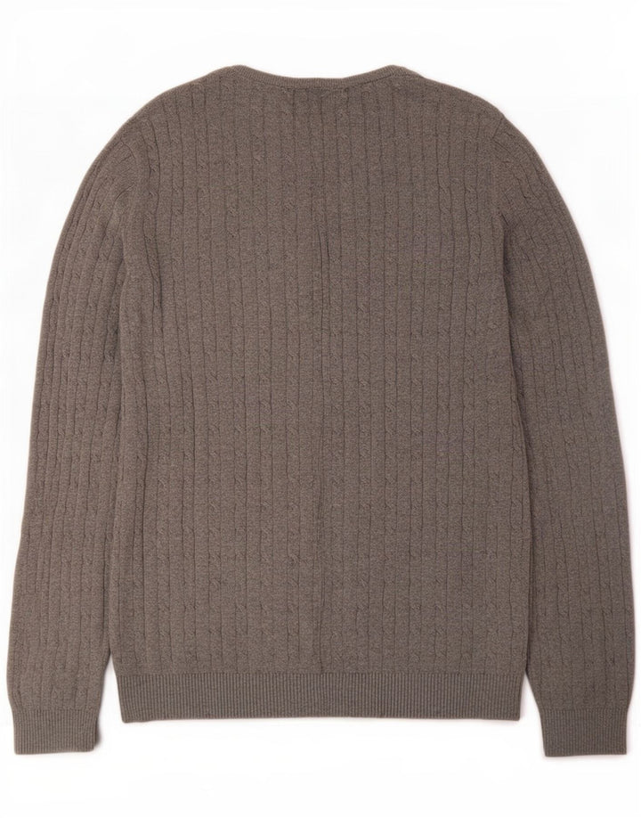 Jack & Jones Herre sweater med rund hals, mellemgrå bomuld