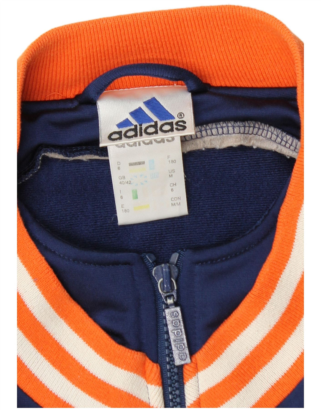 Adidas Træningsdragt til mænd Topjakke UK 40/42 Medium Navy Blue Colourblock