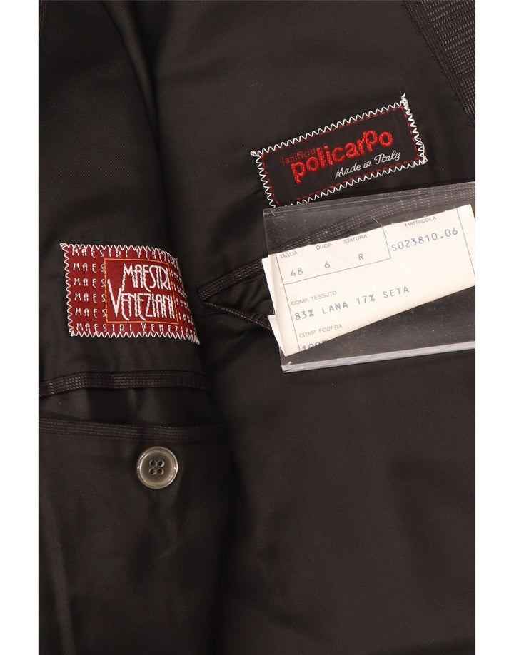 POLICARPO Herre Regular Fit Blazer Jacket IT 48 Medium Black Check