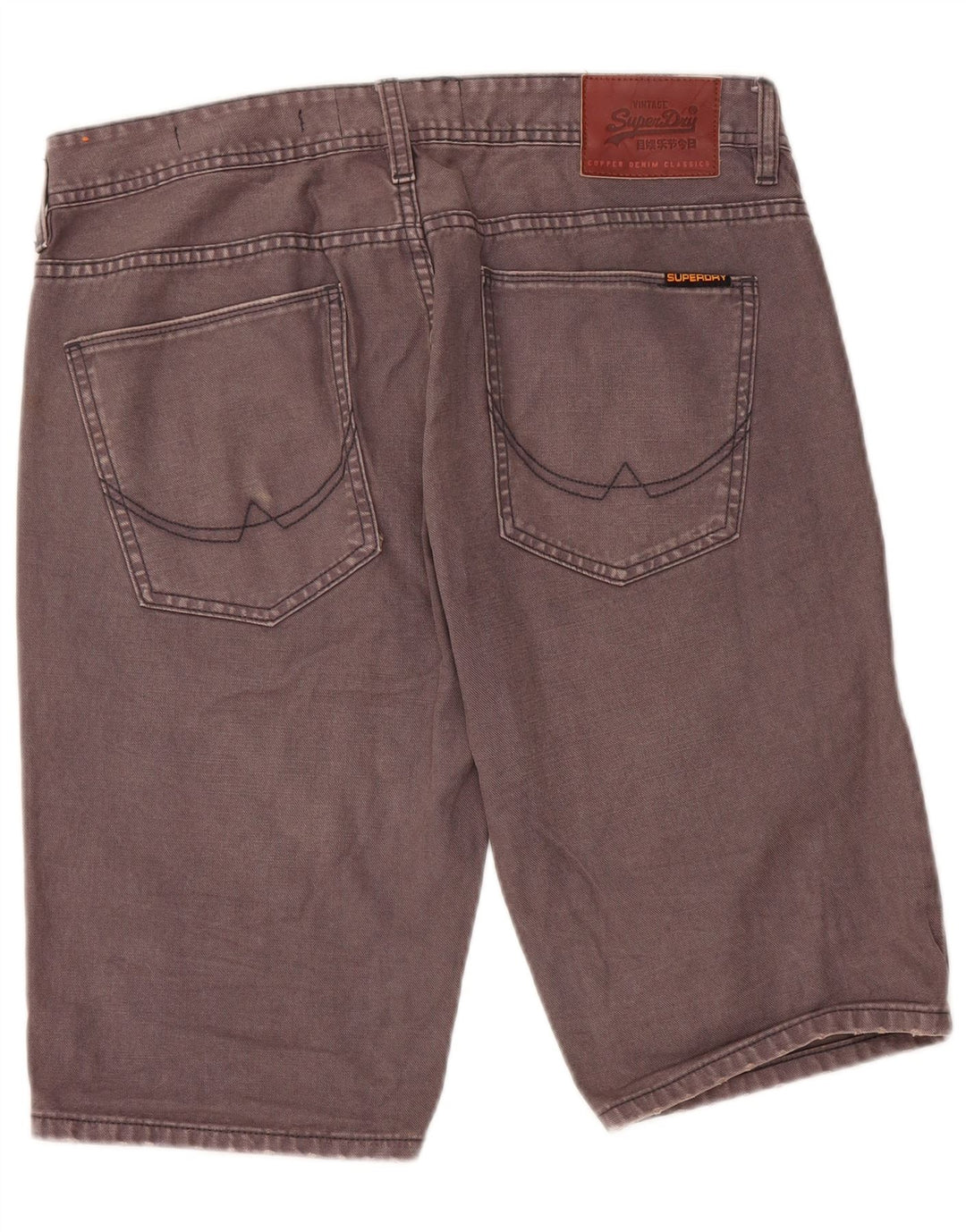 SUPERDRY Herre Slim Fit denimshorts W34 Large Grå Bomuld