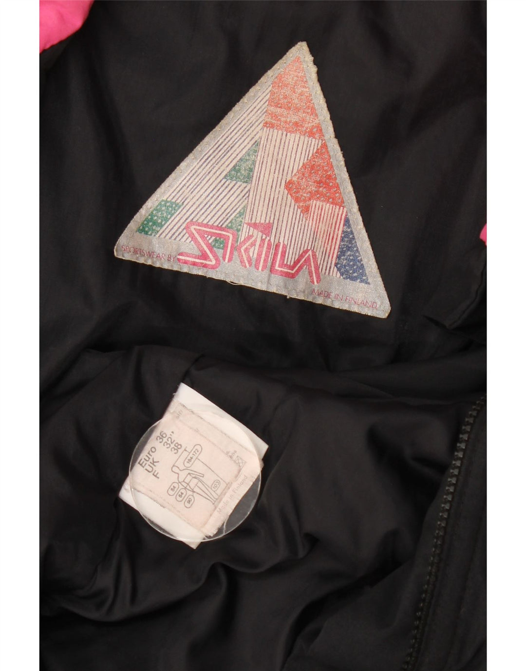Skila Dame Oversized Windbreaker Jacket EU 36 Small Black Colourblock