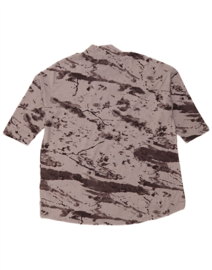 Marks & Spencer Dame Oversized Top 3/4 ærmer UK 14 Large Grey Tie Dye