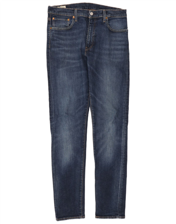 Levi's Herre 512 Slim Tapered Jeans W33 L34 Blå Bomuld