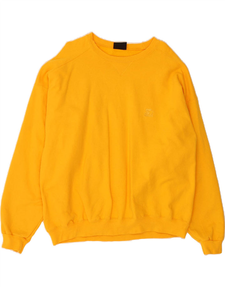 STARTER Mens Sweatshirt Jumper 2XL Yellow Vintage Starter and Second-Hand Starter from Messina Hembry 