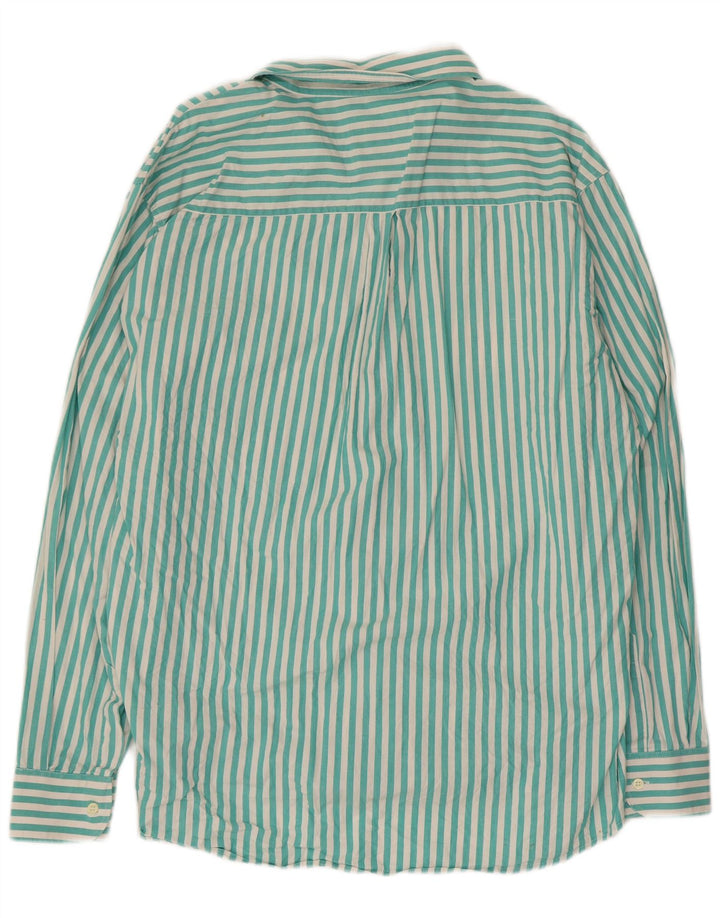 Vintage herreskjorte 2XL turkis stribet