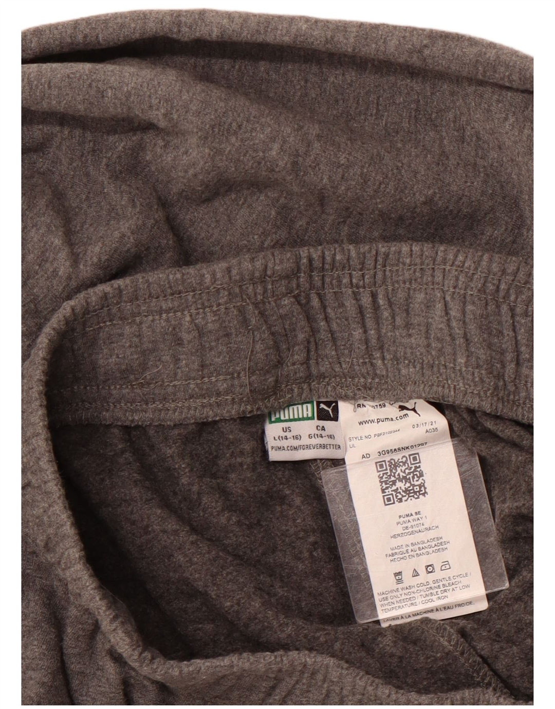 PUMA Piger Grafisk træningsdragt Bukser Joggers 14-15 år Large Grå