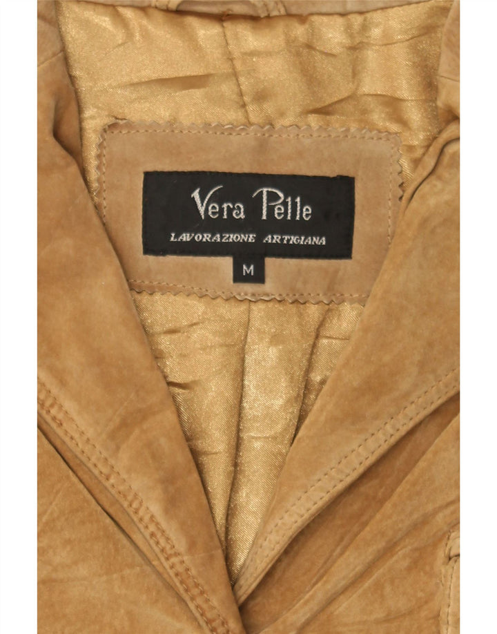 LAVORAZIONE ARTIGIANA Womens 3 Button Blazer Jacket UK 14 Medium Brown Vintage Lavorazione Artigiana and Second-Hand Lavorazione Artigiana from Messina Hembry 