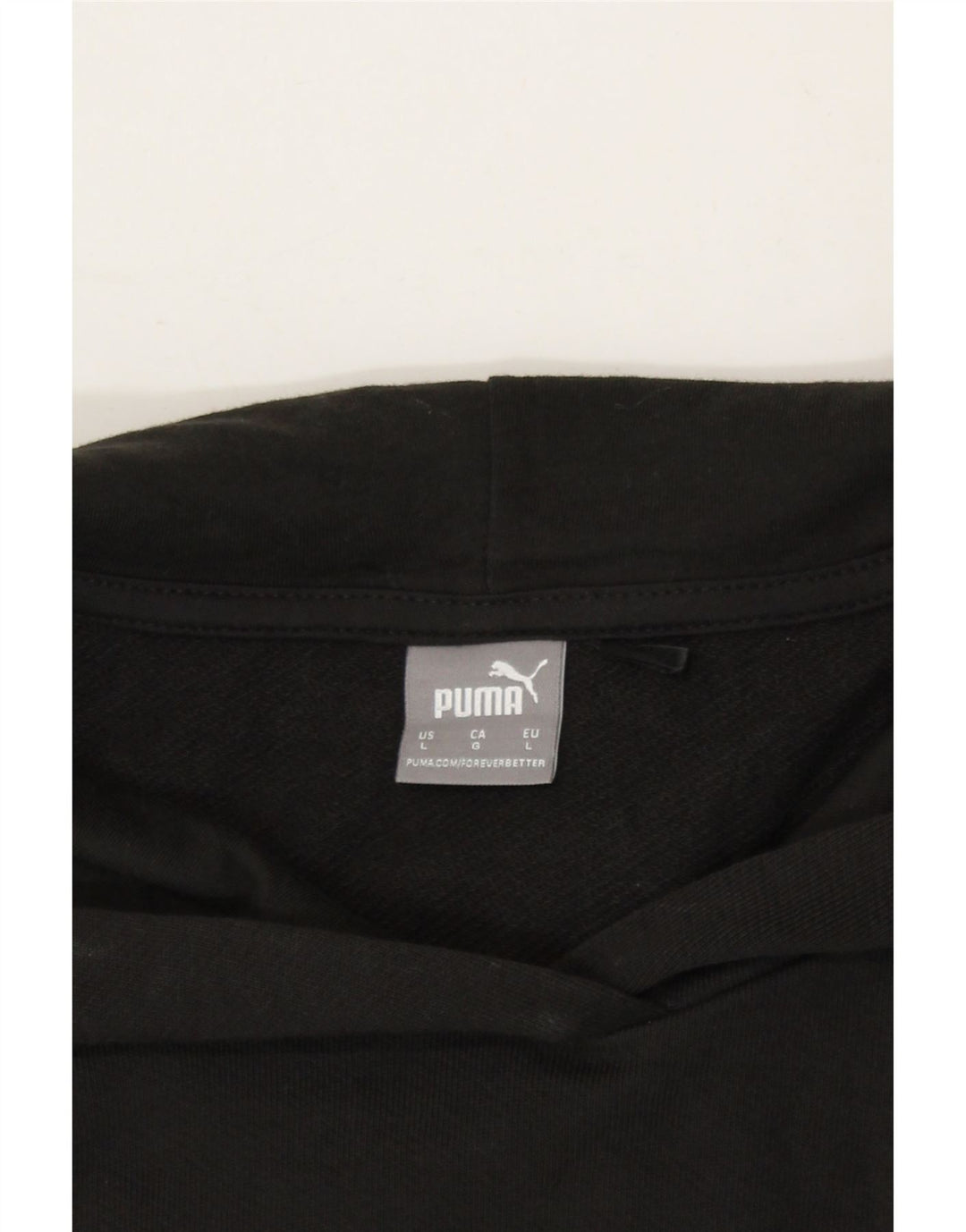 PUMA Mens Hoodie Jumper Large Black Cotton Vintage Puma and Second-Hand Puma from Messina Hembry 