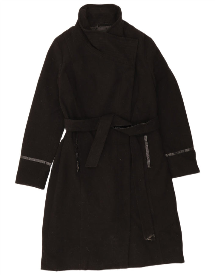 Oasis Dame Overfrakke UK 16 Stor Sort Polyester