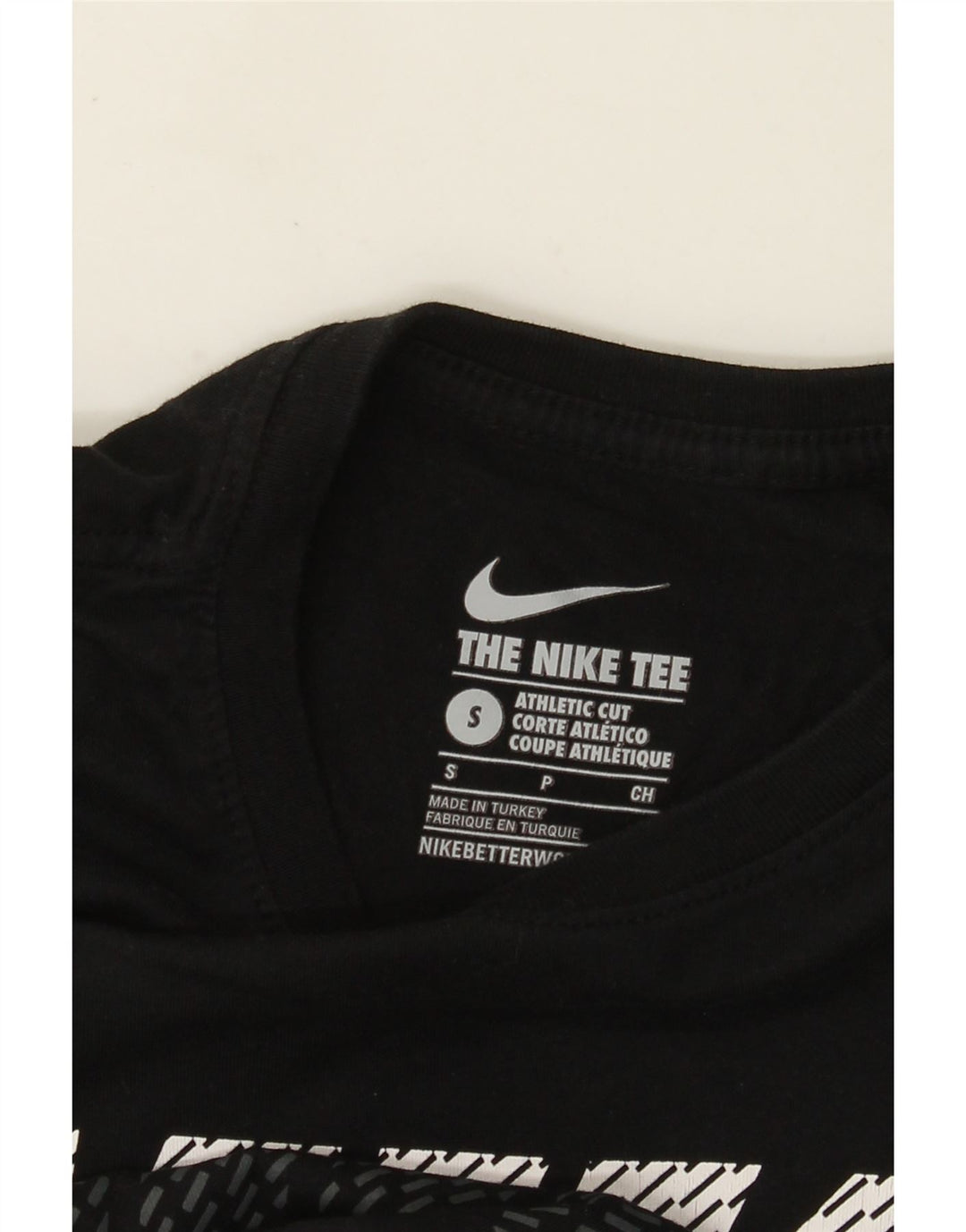 Nike Herre Athletic Cut Grafisk T-Shirt Top Lille Sort