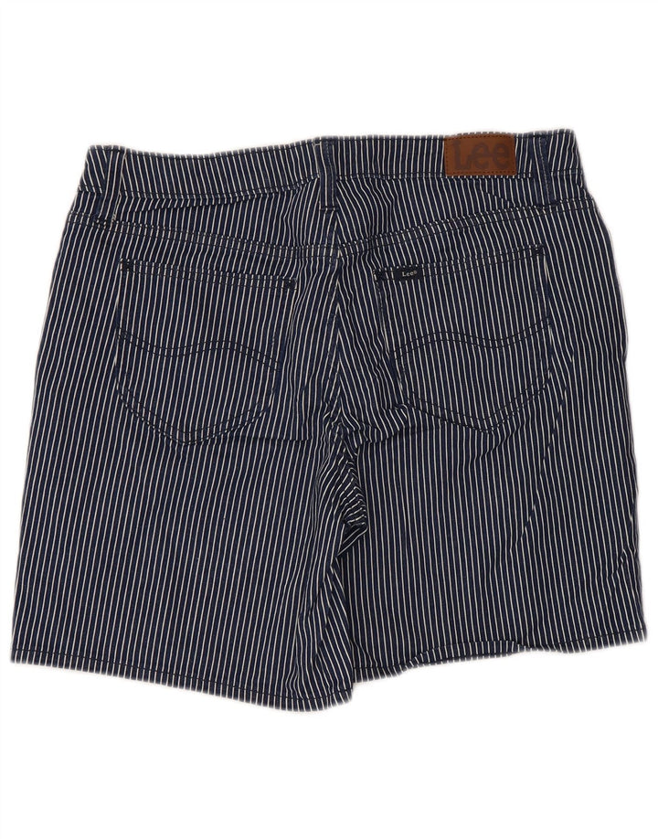 Lee Dame Mid Rise Regular Fit Casual Shorts W34 Large Navy Blue stribet