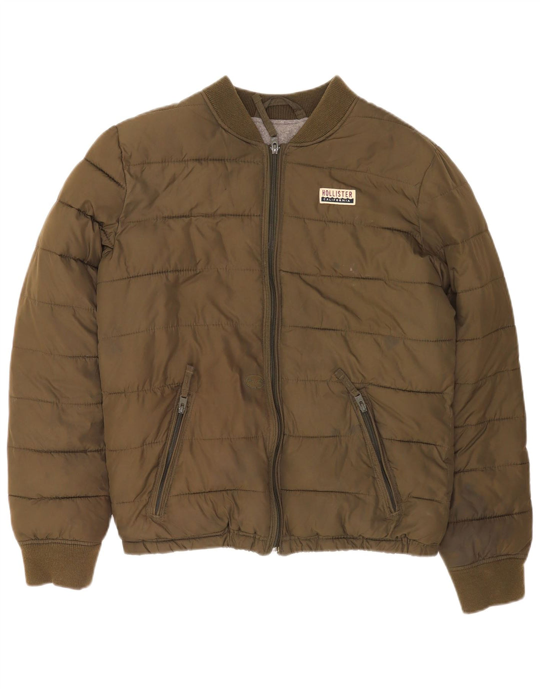 Hollister Polstret Herrejakke UK 38 Medium Khaki Polyester