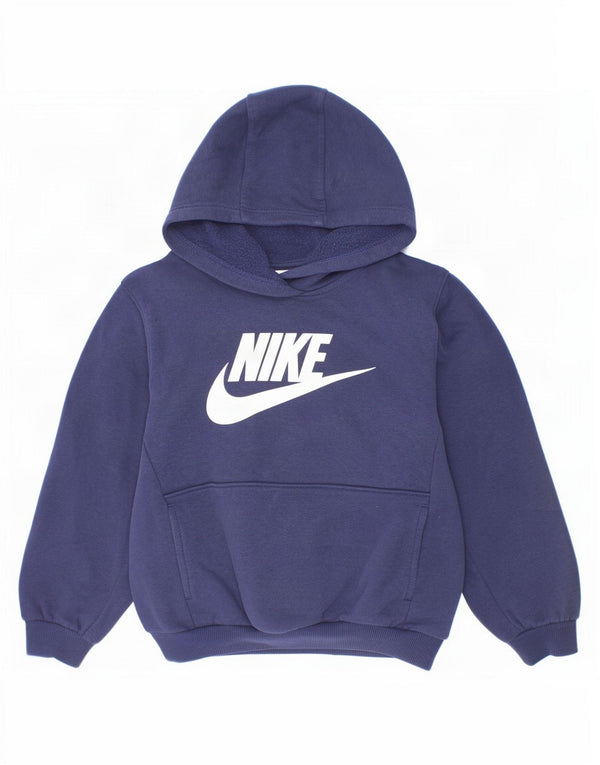 Nike drenge grafisk hættetrøje 6-7 år stor marineblå bomuld