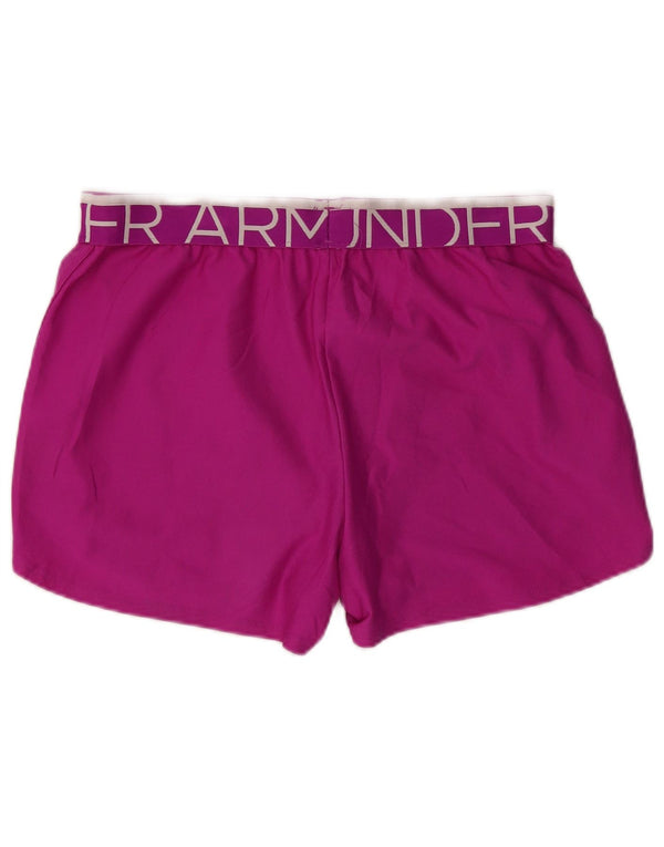Under Armour Dame Heat Gear Graphic Sports Shorts UK 10 Small Pink