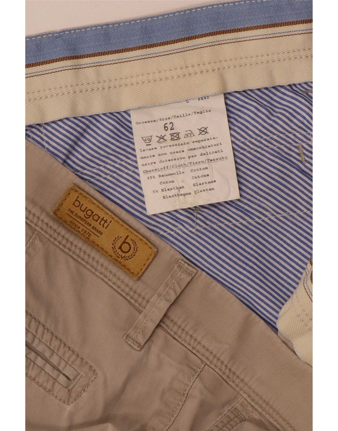 Bugatti Herre Chino Shorts W46 3XL Beige Bomuld