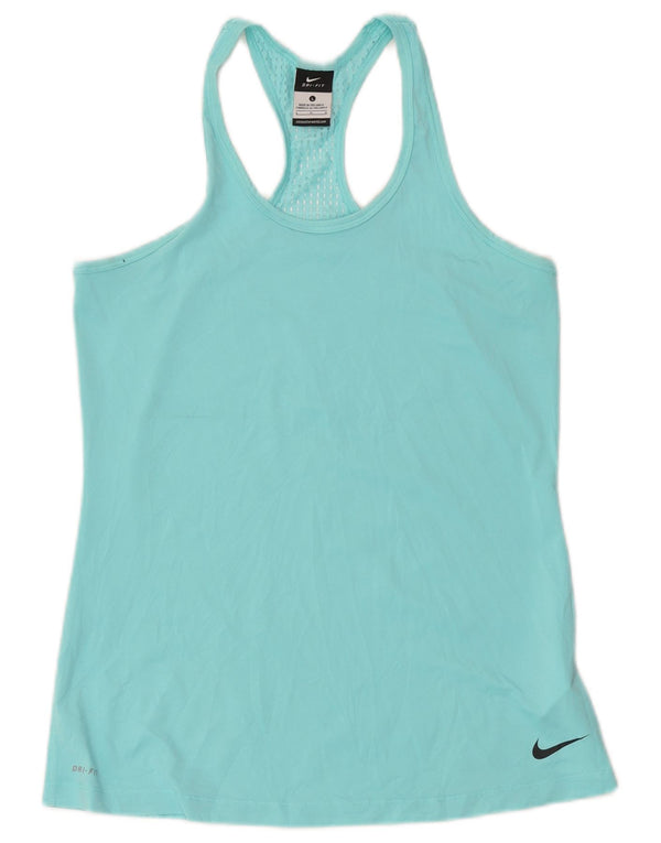 Nike Dame Dri Fit Vest Top UK 14 Stor turkis polyester