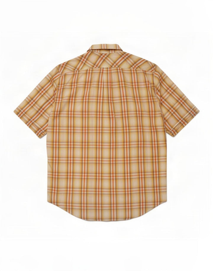 Marlboro Classics Kortærmet Herreskjorte Medium Gul Plaid Bomuld