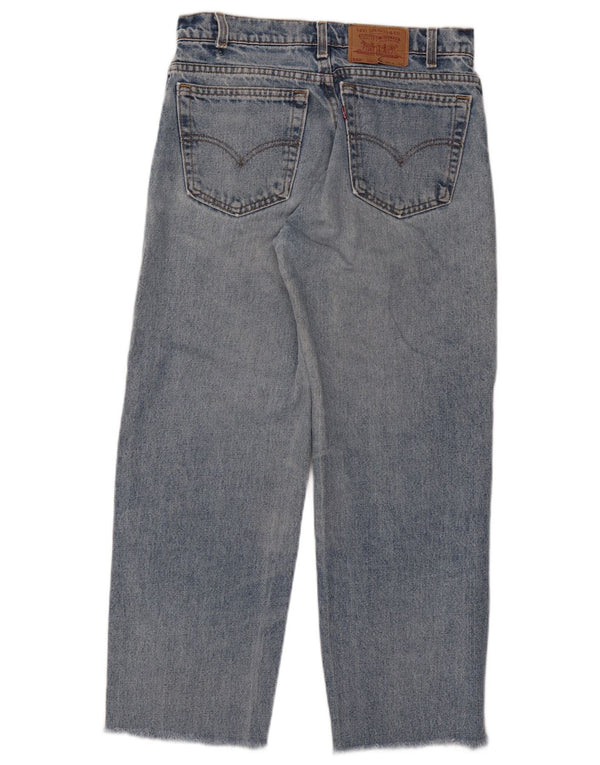 Levi's Womens 550 Relaxed Fit High-rise cropped jeans W32 L26 Blå