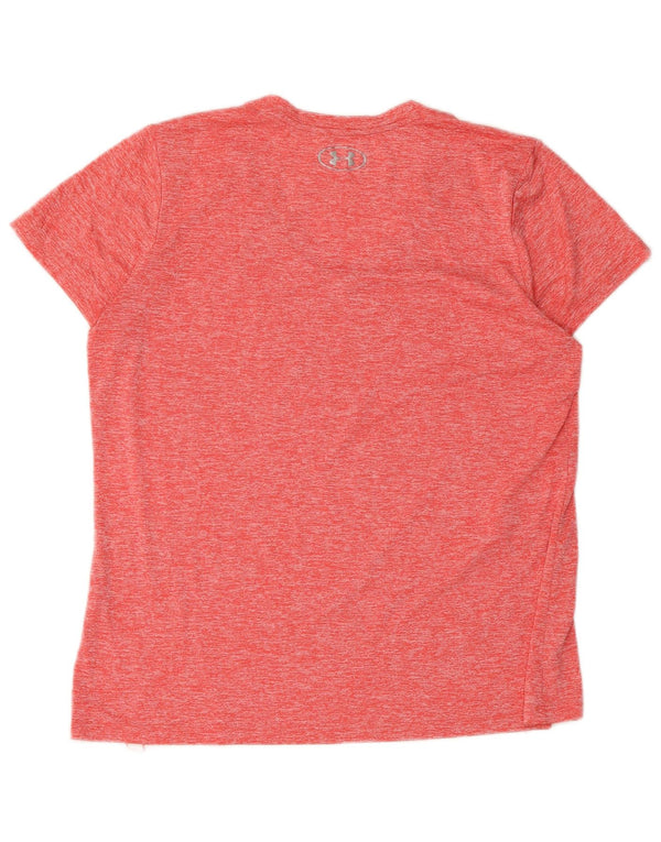 Under Armour Dame Kortærmet T-Shirt Top UK 16 Large Orange Sports