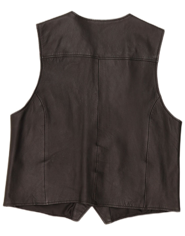 Canda Herre lædervest 3XL sort læder