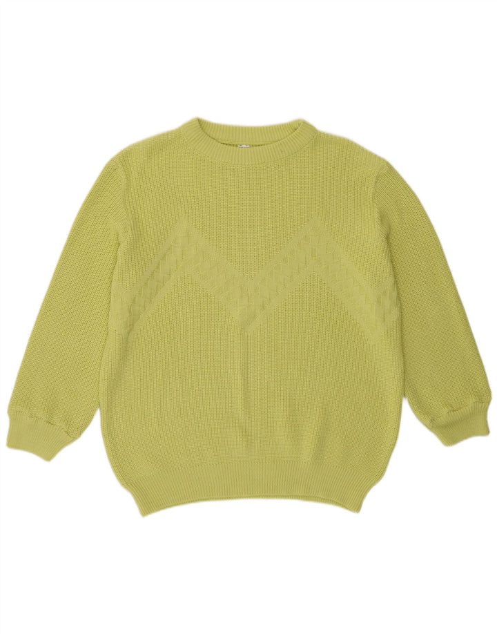 Vintage Dame Oversized Crew Neck Jumper Sweater UK 16 Large Green