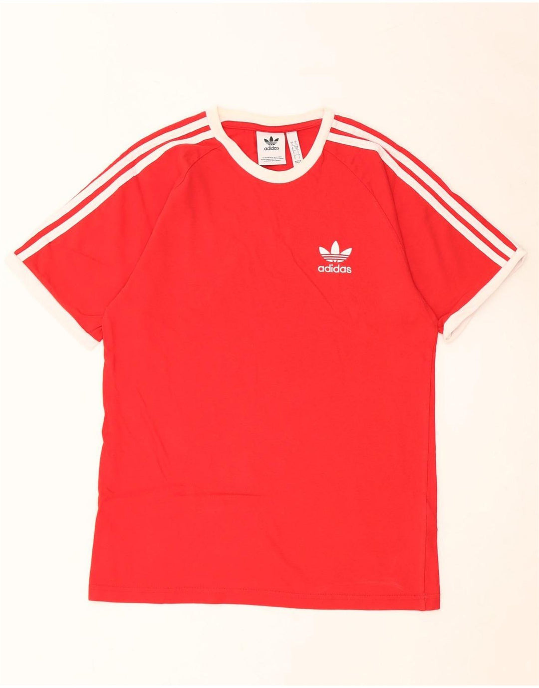 ADIDAS Herre T-Shirt Top Lille Rød Bomuld