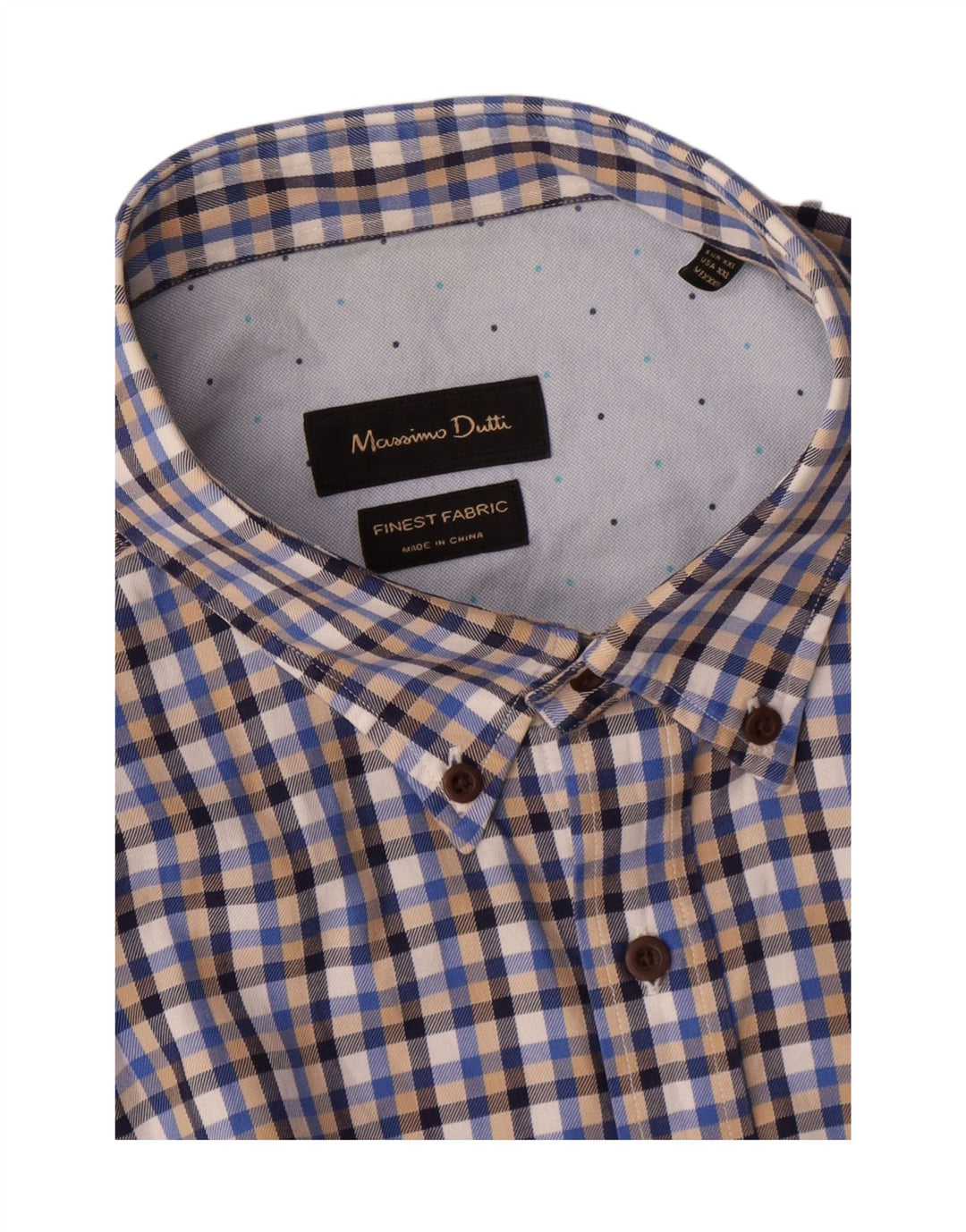 Massimo Dutti herreskjorte 2XL blå ternet