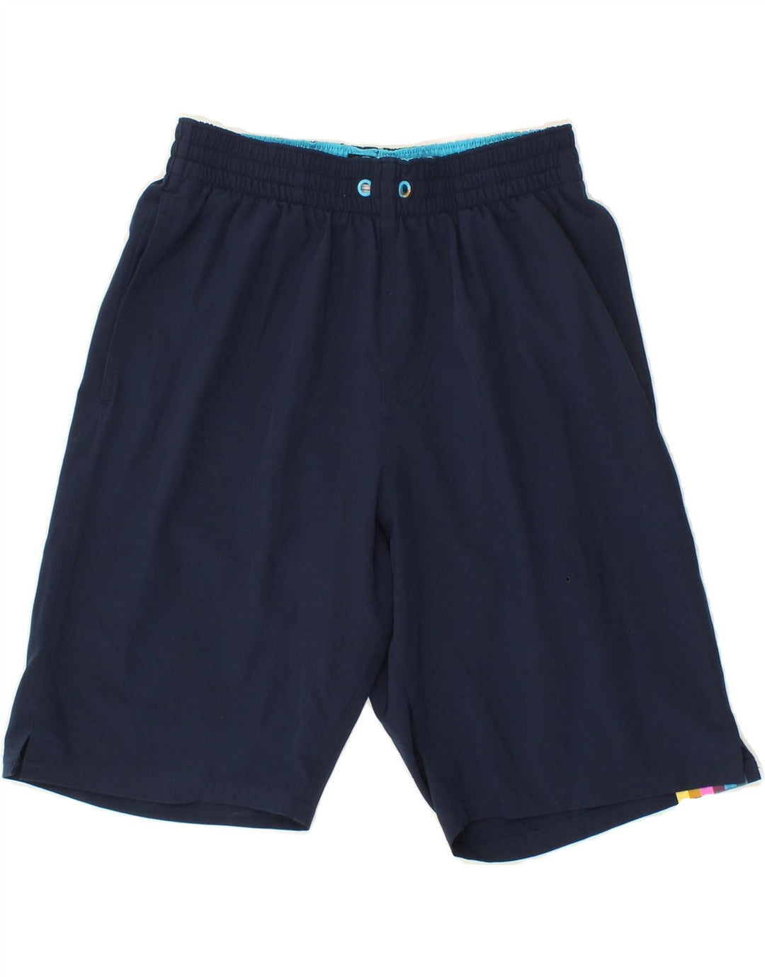 NIKE Mens Graphic Sport Shorts Small Navy Blue Polyester Vintage Nike and Second-Hand Nike from Messina Hembry 