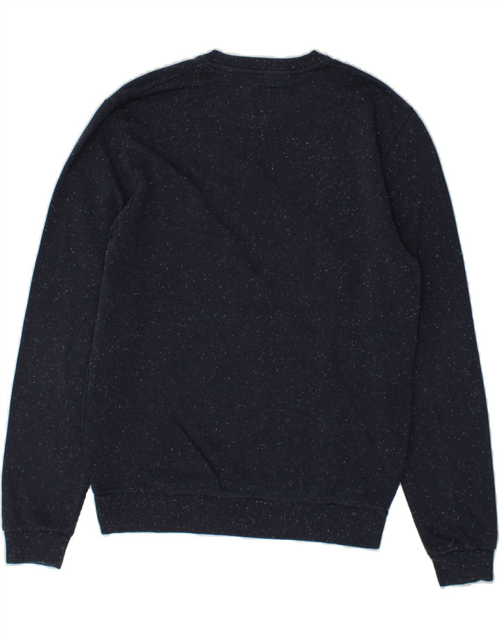 JACK WILLS Mens Sweatshirt Jumper Small Navy Blue Flecked Cotton Vintage Jack Wills and Second-Hand Jack Wills from Messina Hembry 