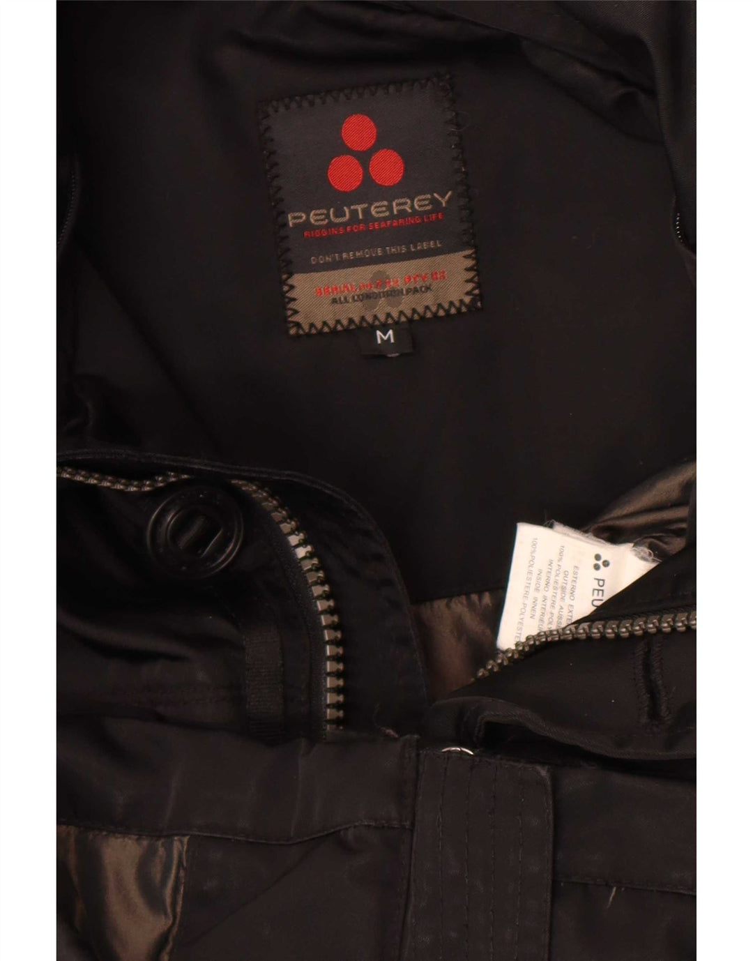PEUTEREY Herre Utility Jacket UK 38 Medium Sort Polyester