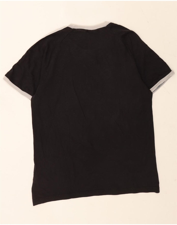 Adidas Herre T-Shirt Top Medium Sort Bomuld